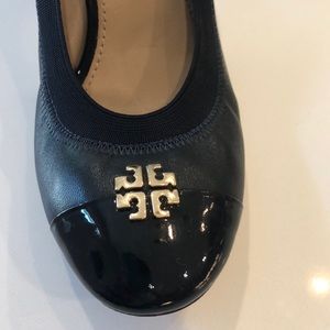 Tory Burch dark blue heels size 8